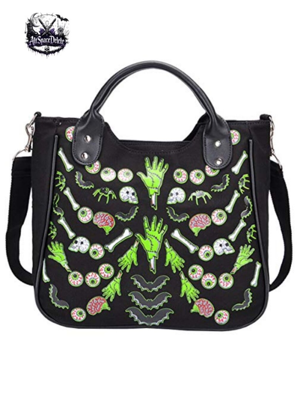 Canvas Tote Satchel Punk Rivet Large Capacity Crossbody Shoulder Bag